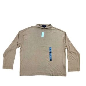 Banana Republic‎ Factory Soft Luxe Long Sleeve Mock Neck Top in Deep Tan Size XL